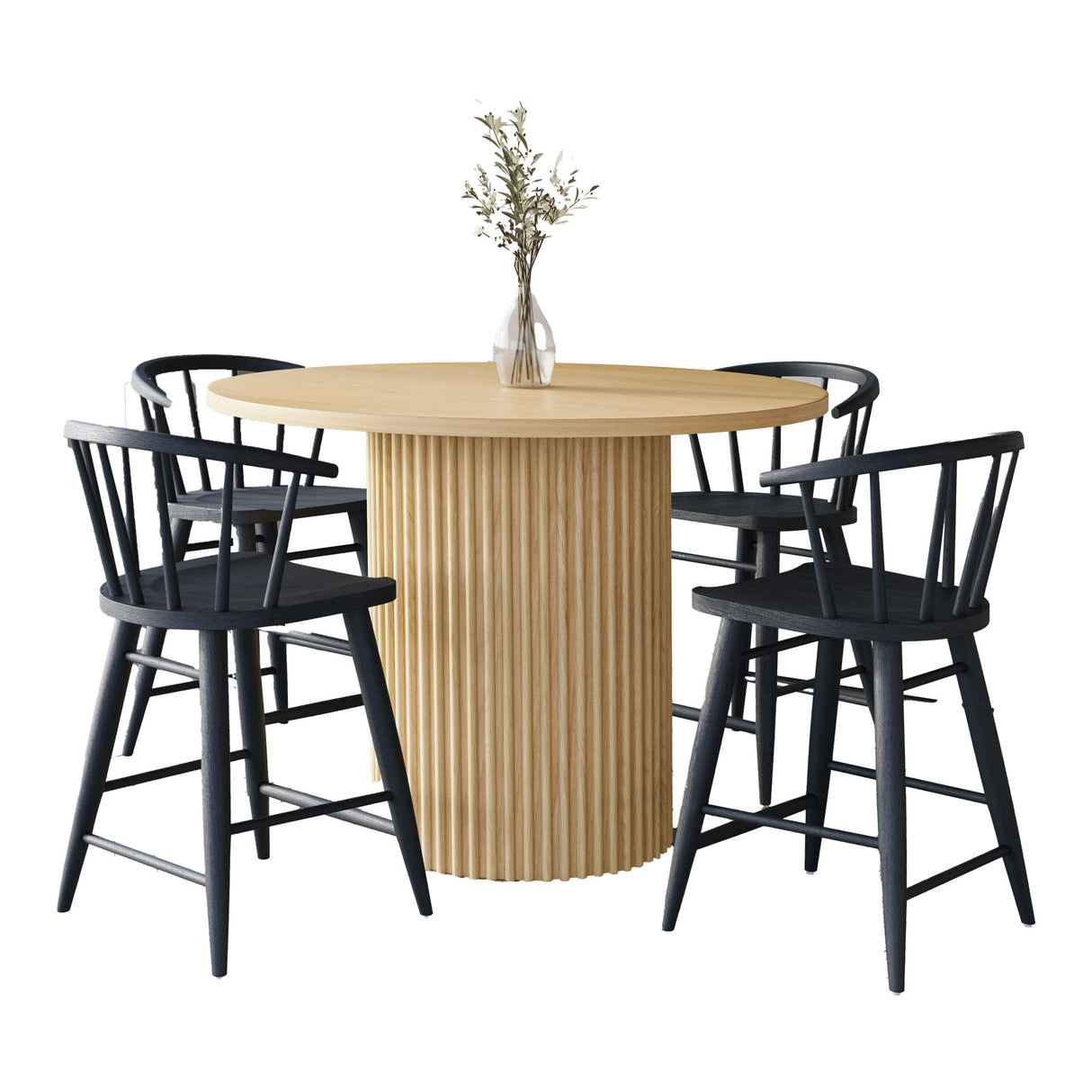 Auden - 5 Piece Counter Height Dining Set - Black