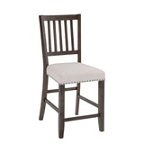 Willow Creek - Slatback Stool (Set of 2) - Distressed Brown / Beige