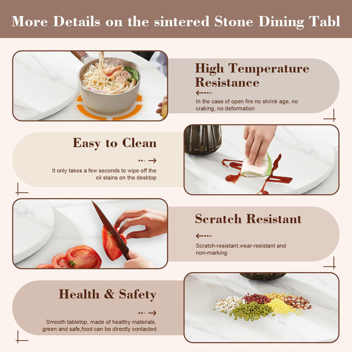 Table With Rotating Tray Scratch & Heat For Kitchen & Restaurant(Table Only - White