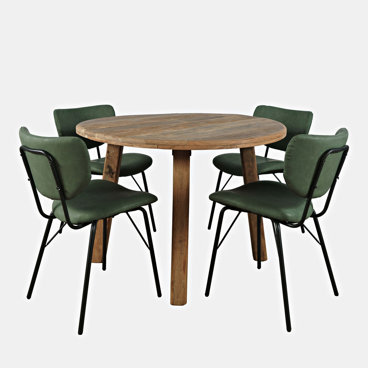 Reclamation - 5 Piece Dining Set With Upholstered Chairs