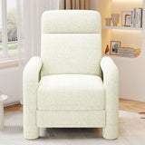 Push Back Recliner Armchair Upholstered Recliner Chair Single Sofa With Adjustable Backrest