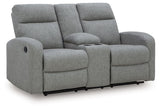 Gauntlet - Sterling - Double Recline Loveseat With Console