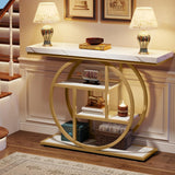 Console Table With 4 Tier Design For Living Hallway