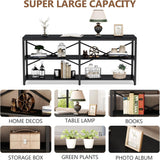 Console Table With X Back Design, Extra Long Storage