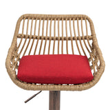 Modern Swivel Bar Stools Adjustable Counter Chairs With Footrest (Set of 2)