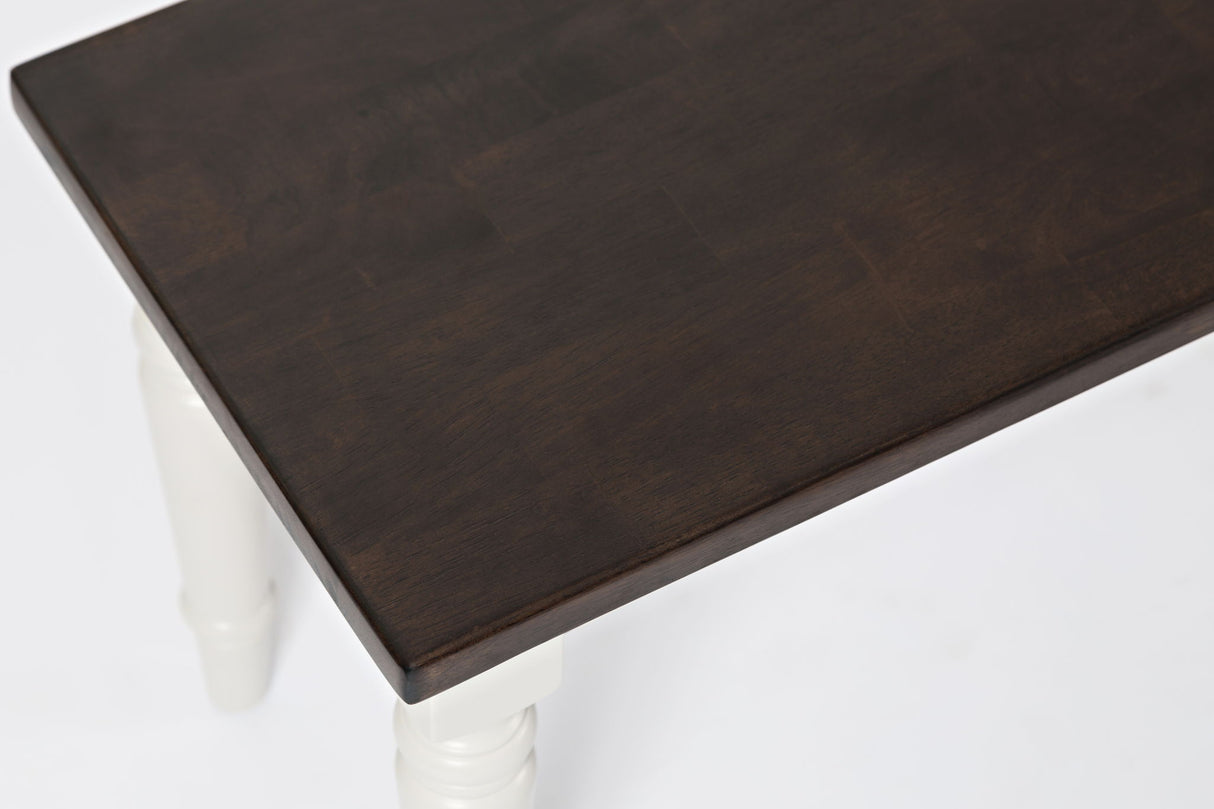 Orchard Park - 76" Bench - Soft Gray / Dark Brown