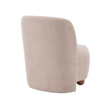 Modern Low Back Accent Upholstered Armless Living Room Chairs, Round Feet