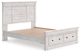 Makidern - Panel Storage Bed With Storage Footboard