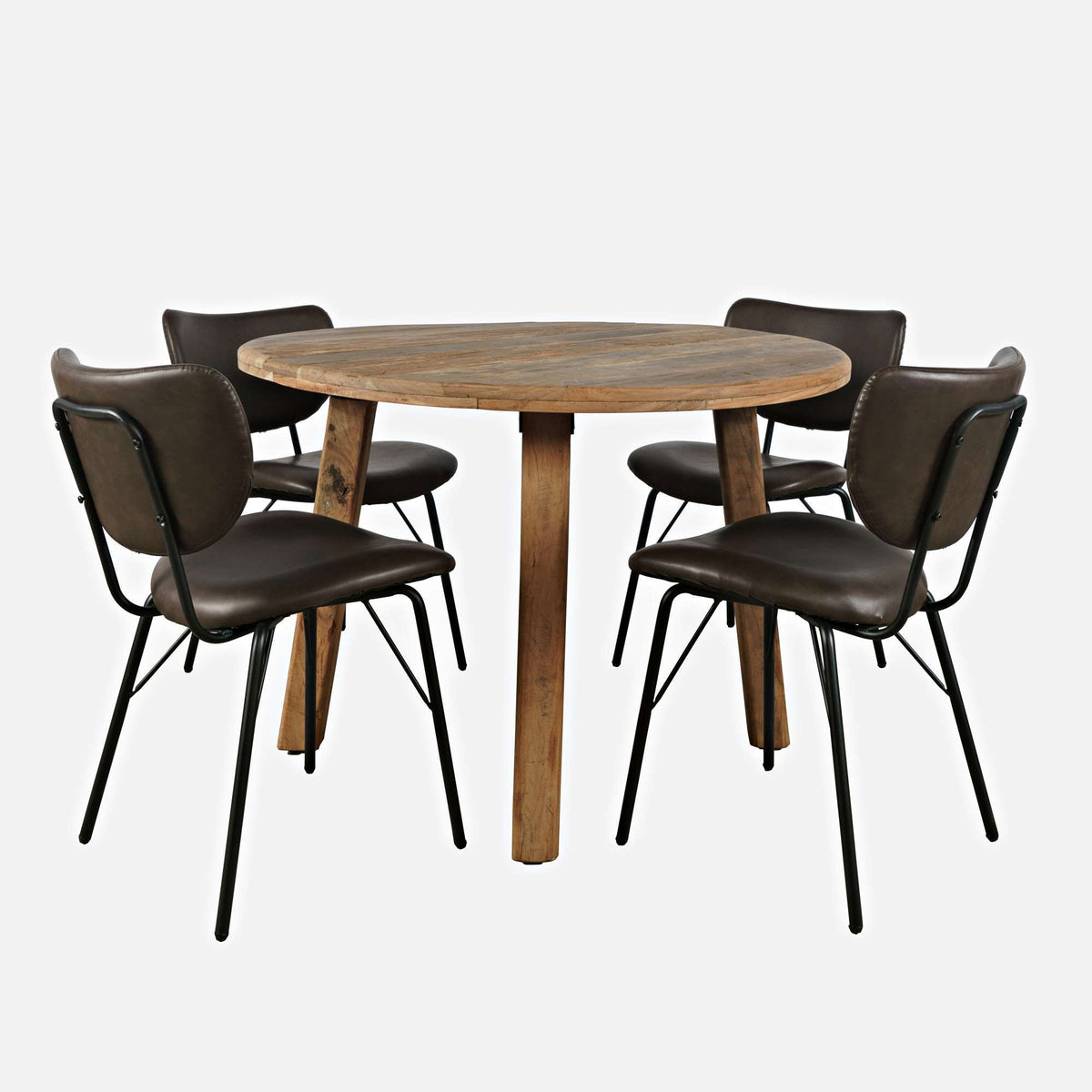 Reclamation - 5 Piece Dining Set With Upholstered Chairs