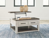 Darborn - Lift Top Cocktail Table - Gray / Brown