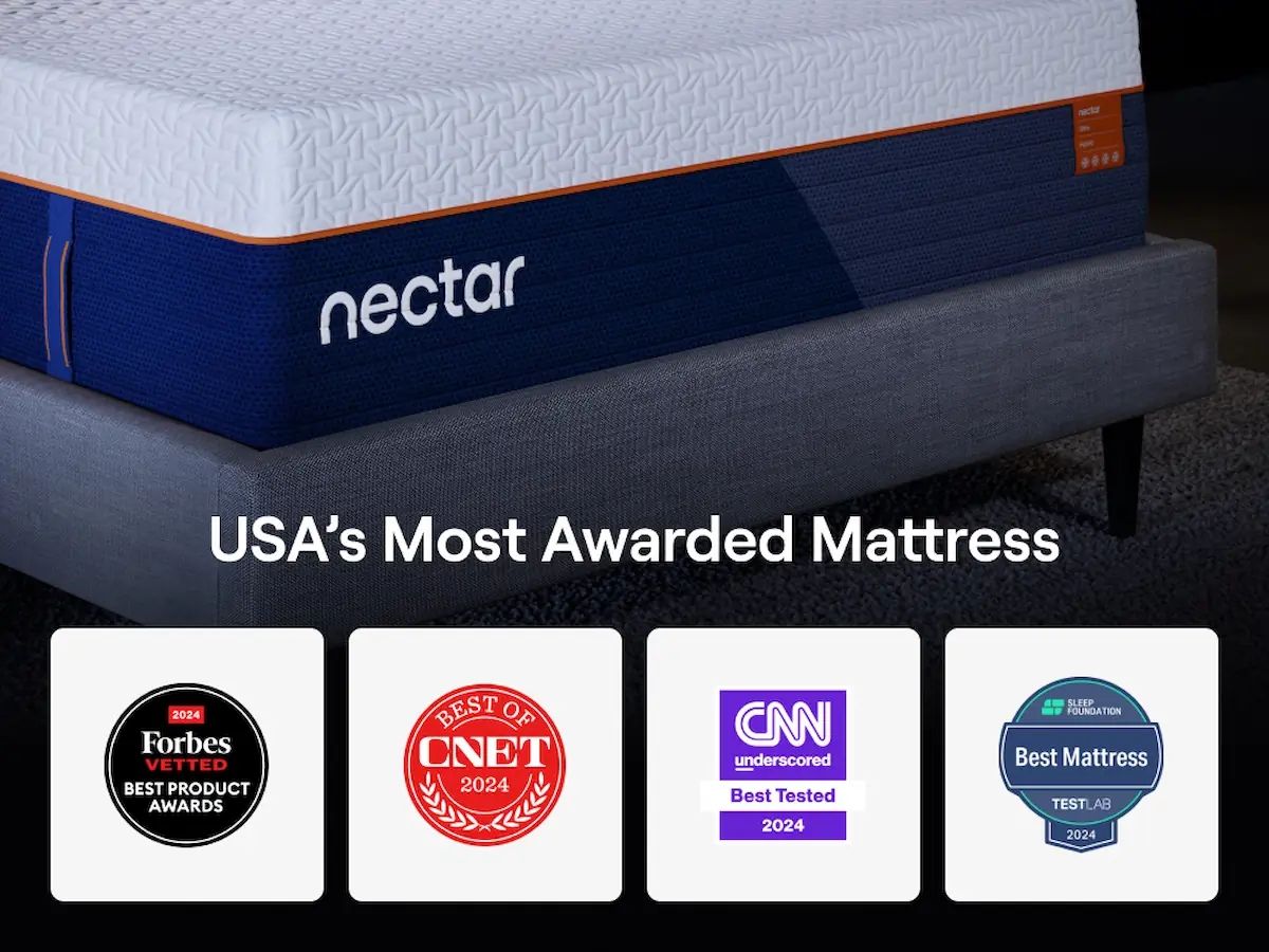 Nectar Ultra Hybrid 5.1 - White - Queen Mattress - Fabric