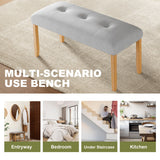 Rustic Farmhouse Dining Room Rectangular Table With 4 Upholstered Chairs And Bench