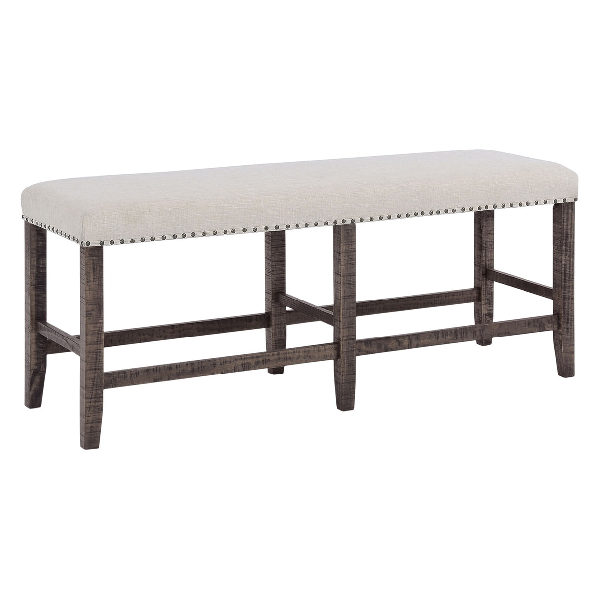 Willow Creek - Counter Bench - Distressed Brown / Beige