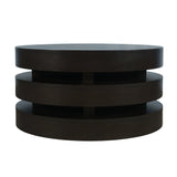 Brix Round Cocktail Table w/Casters - Espresso