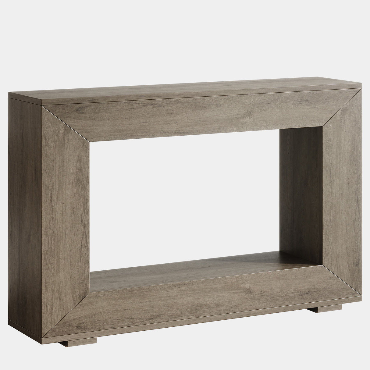 Narrow Entryway Storage Console Table With Open Shelf
