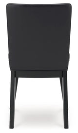 Jettaya - Black - Dining Upholstered Side Chair (Set of 2)