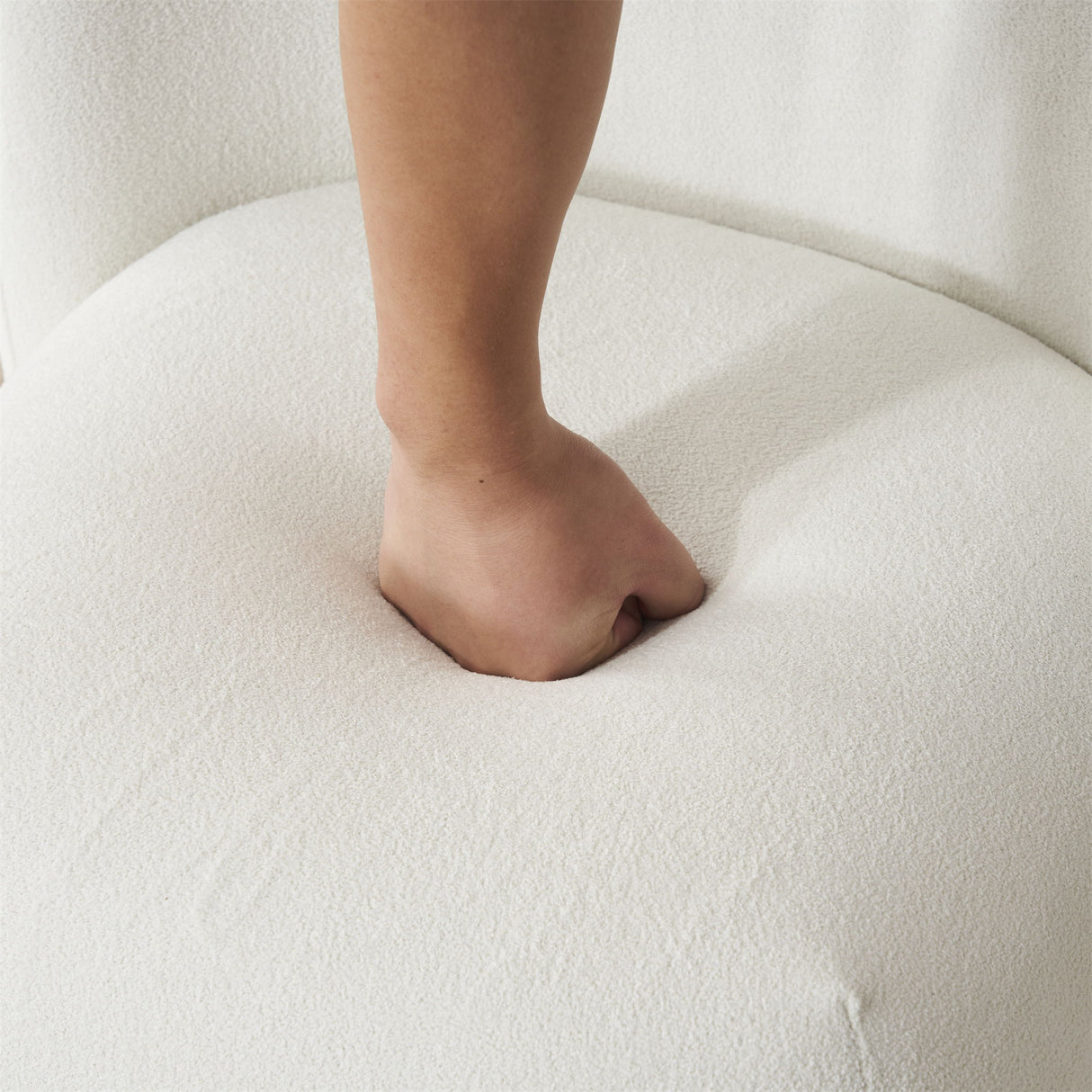 Modern Low Back Accent Upholstered Armless Living Room Chairs, Round Feet