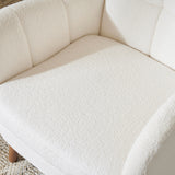 Accent Chair With Birch Wood Legs - White