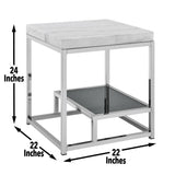 Aston - White Marble Top Table