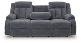 Observation - Steel - Reclining Power Sofa With Drop Down Table