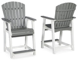 Transville - Barstool (Set of 2) - Gray / White