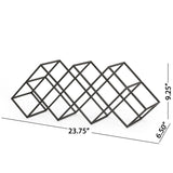 Modern Industrial Tabletop Wine Rack With 7 Bottle Holders - Black