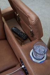 Clean-Slate - Power Recliner / Adj Headrest - Caramel