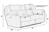 Ferrington - Power Lay Flat Reclining Console Loveseat with Power Adjustable Headrest & Lumbar