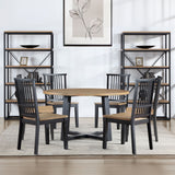 Magnolia - Round Dining Set With Two Tone Table