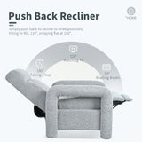 Push Back Recliner Armchair Upholstered Recliner Chair Single Sofa With Adjustable Backrest