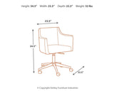 Baraga - White - Home Office Swivel Desk Chair