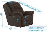 Shaggy - Power Lay Flat Recliner With Zero Gravity