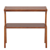 Narrow End Table With 2 Tier Shelf - Cherry