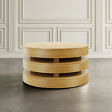 Brix Round Cocktail Table w/Casters - Espresso
