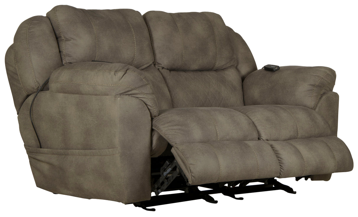 Flynn - Power Lay Flat Rocking Loveseat With Power Adjustable Headrest & Lumbar And Dual Heat & Massage - Fig