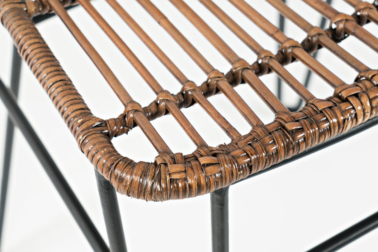 Weaver - Rattan Hairpin Counter Stool (Set of 2) - Rattan Brown