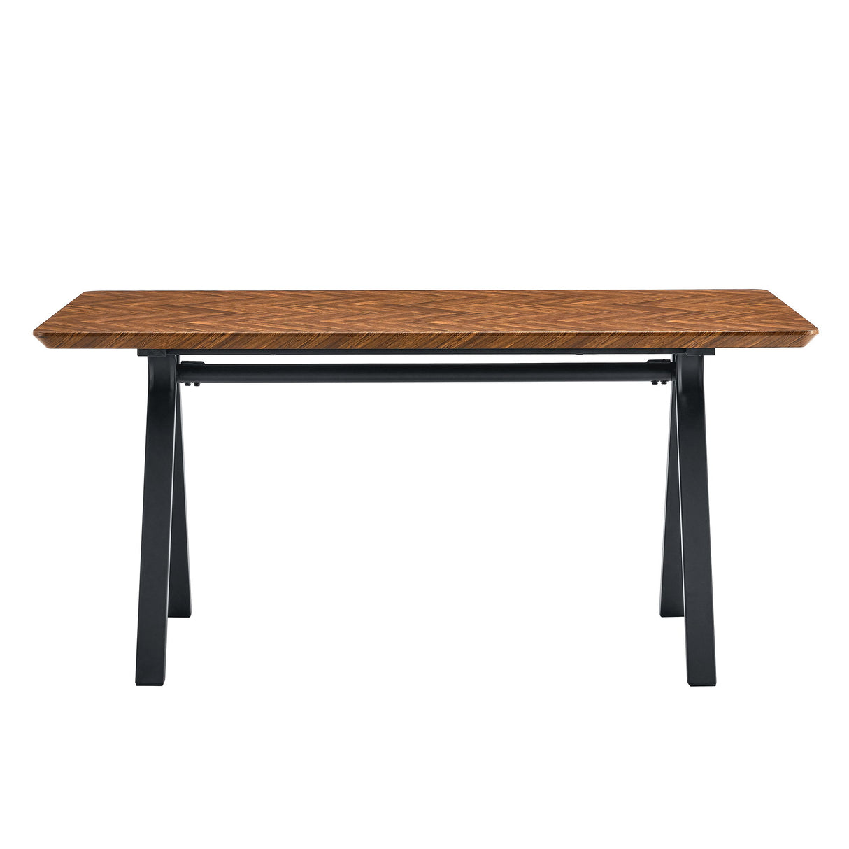 Herringbone Pattern Dining Table A Perfect Match For Modern Minimalist And Industrial Home Styles - Walnut