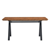 Herringbone Pattern Dining Table A Perfect Match For Modern Minimalist And Industrial Home Styles - Walnut