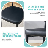 Minimalist Ergonomic Dining Chair With Curved Backres (Set of 4)