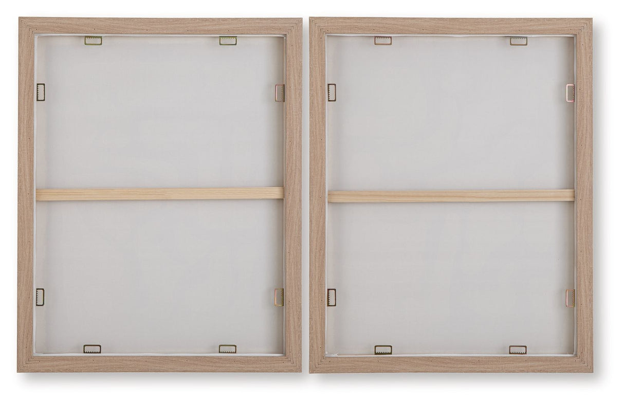 Waldett - Beige / White - Wall Art Set (Set of 2)