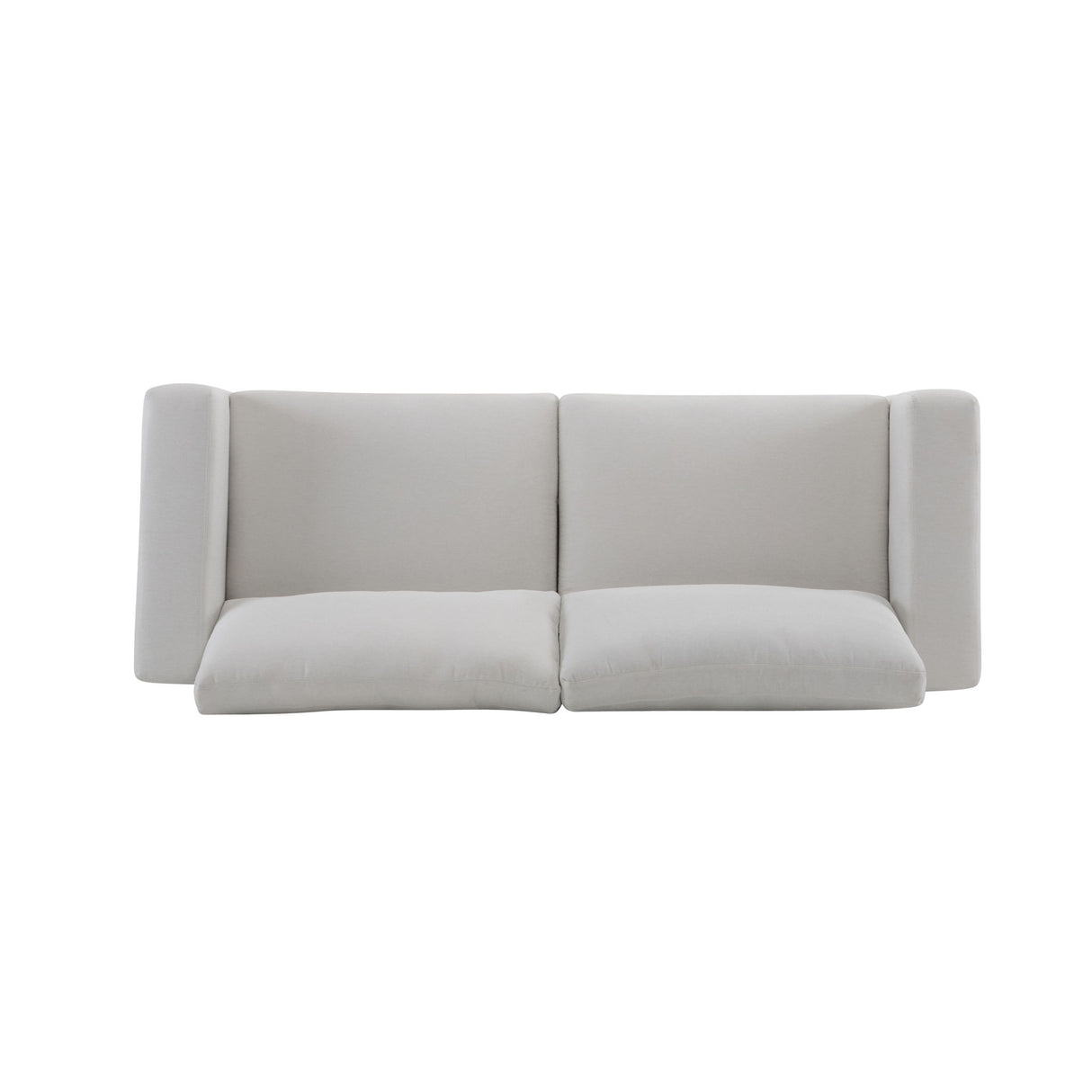 Modern Square Arm Sofa With Soft Fabric Upholstery, Deep Cushions