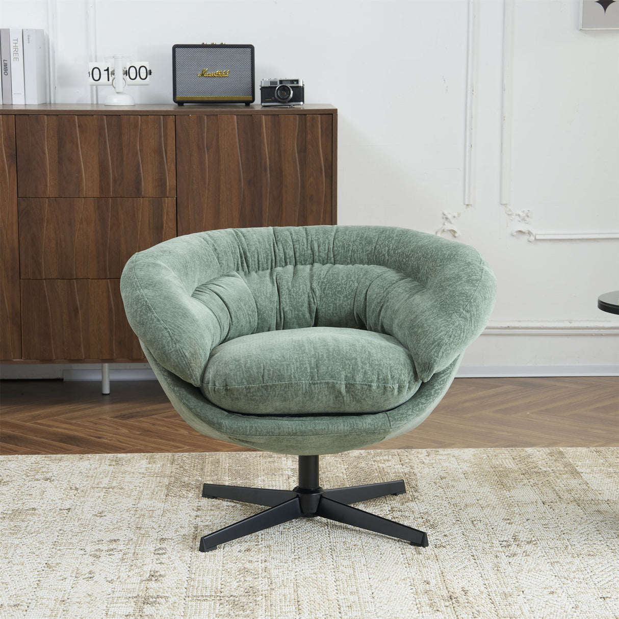 Modern Chenille Office Chair With 360 Degree Swivel