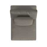 York - Modular Armless Chair With Overstuffed Cushion And Adjustable Pillows - Taupe