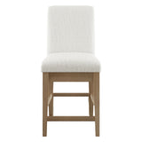 Sequoia - Upholstered Counter Stool (Set of 2) - Natural Brown / White