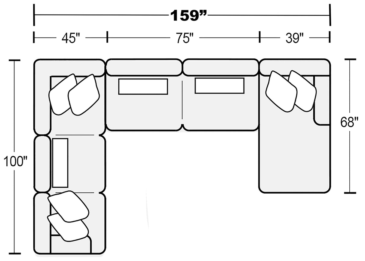 Logan - Sectional With Comfort Coil Seating And Included Accent Pillows