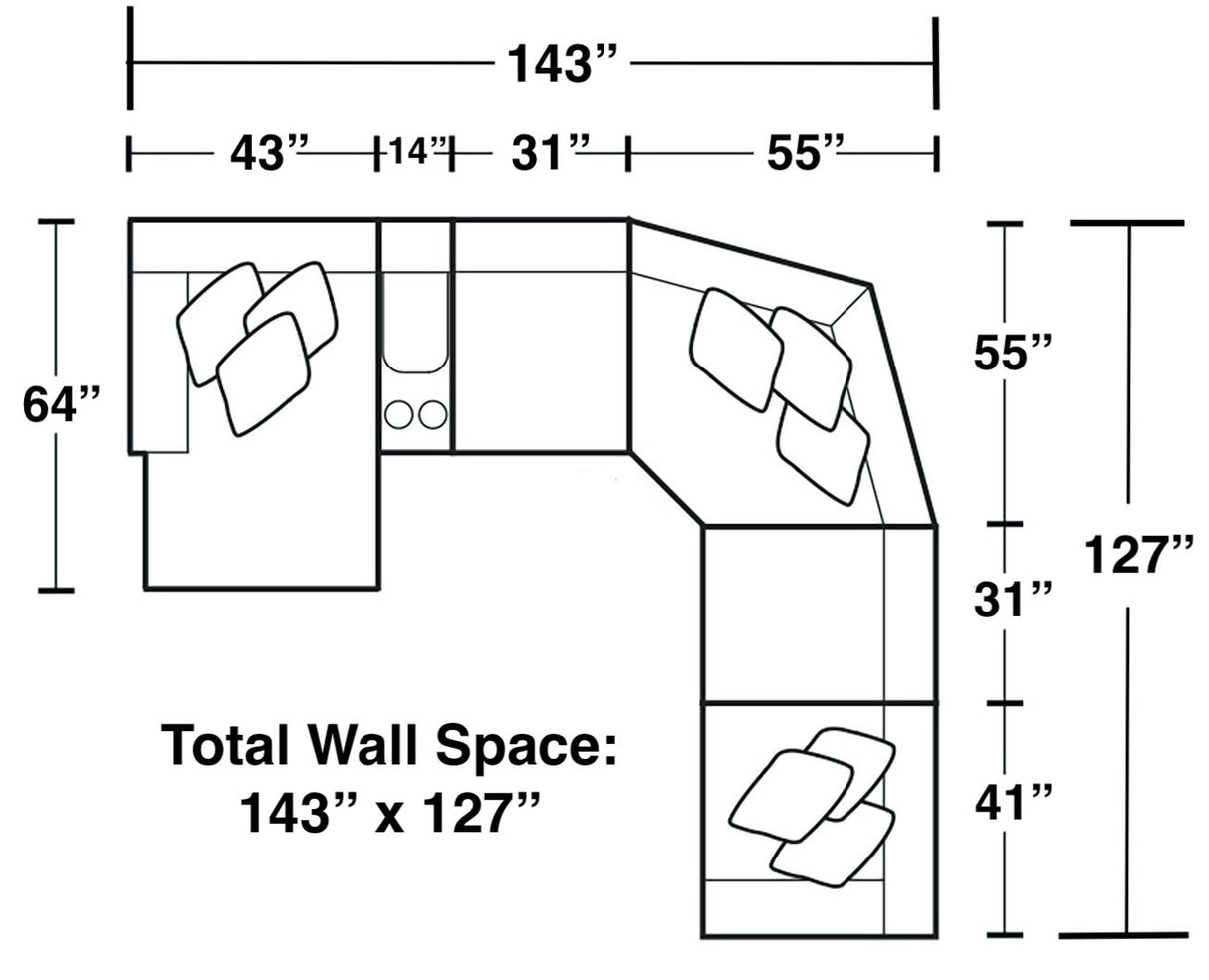 Rockport - Reclining Sectional