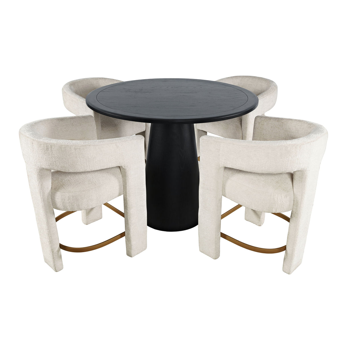 Gwen - 5 Piece Counter Dining Set - Black Table