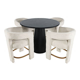 Gwen - 5 Piece Counter Dining Set - Black Table