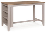 Harperfeld - 5 Pc. - Dining Table And 4 Barstools - Natural / Gray