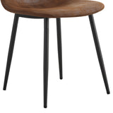 Suede Backrest Chairs With Metal Legs & Herringbone Dining Table Set